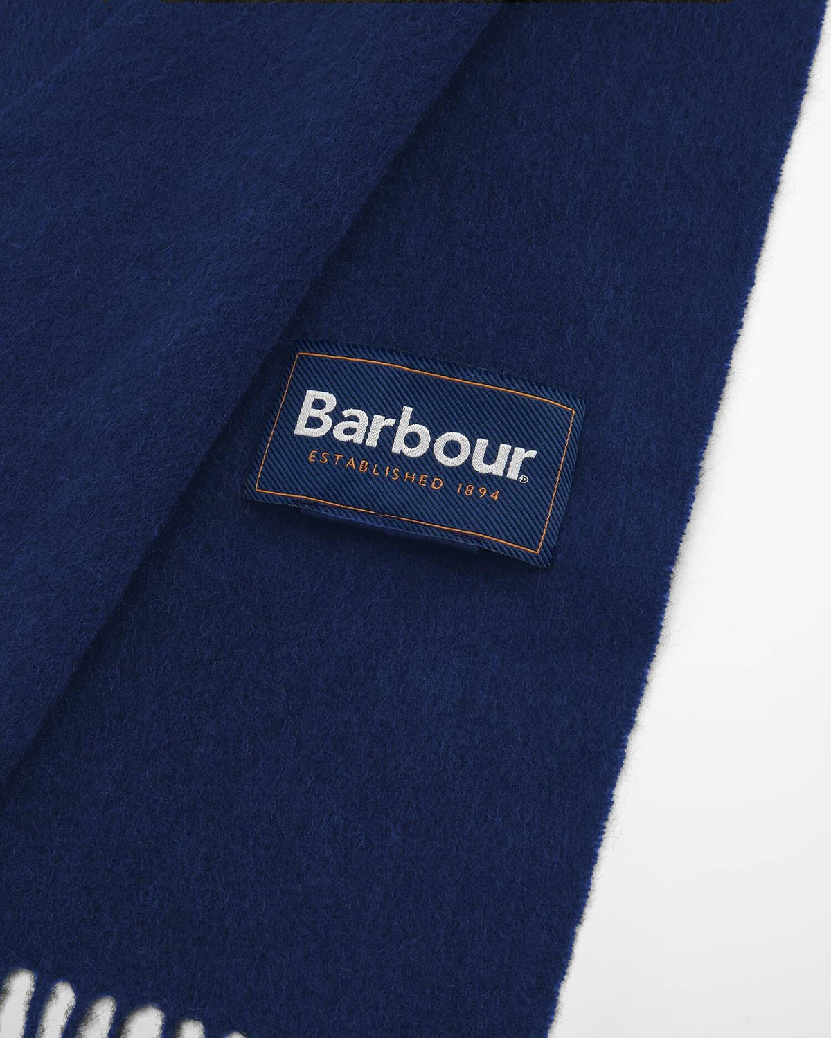 Barbour Plain Lambswool Scarf - Classic Navy