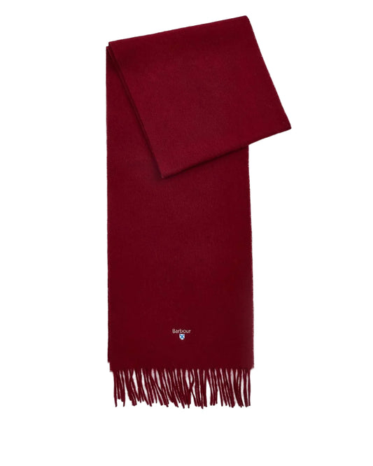 Barbour Plain Lambswool Scarf - Biking Red
