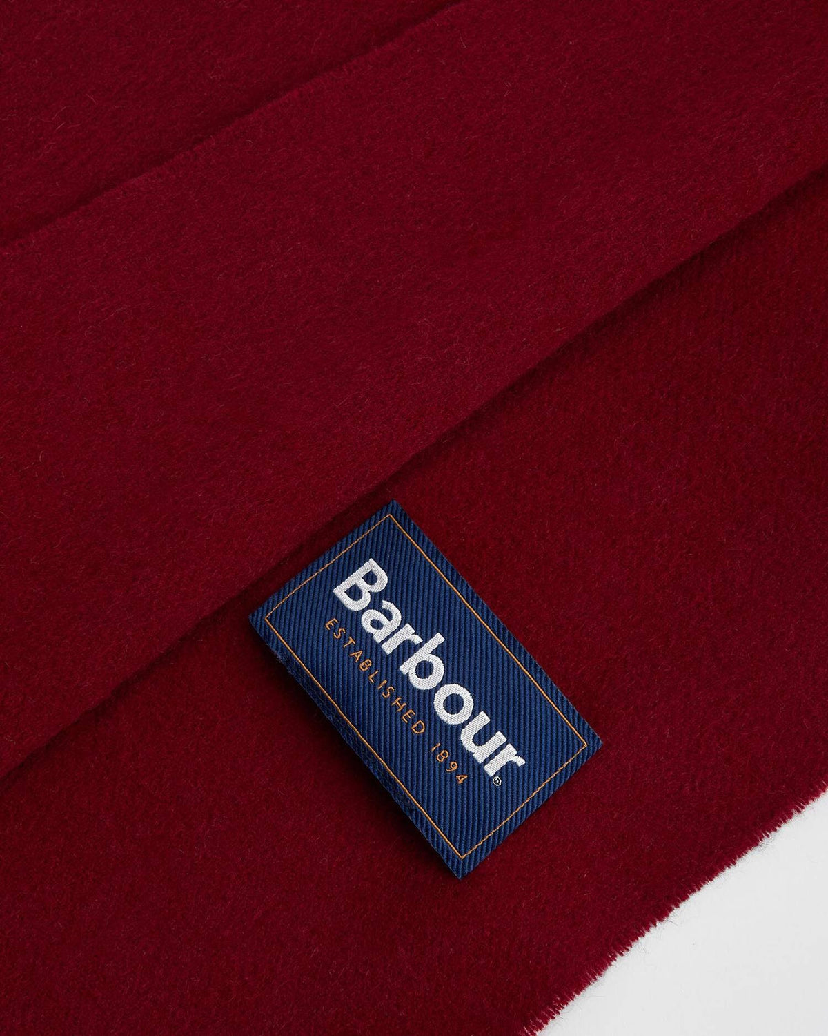 Barbour Plain Lambswool Scarf - Biking Red