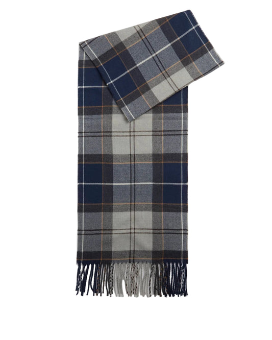 Barbour Galingale Tartan Scarf - Grey Midnight Tartan
