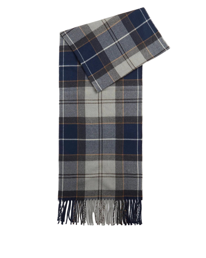 Barbour Galingale Tartan Scarf - Grey Midnight Tartan