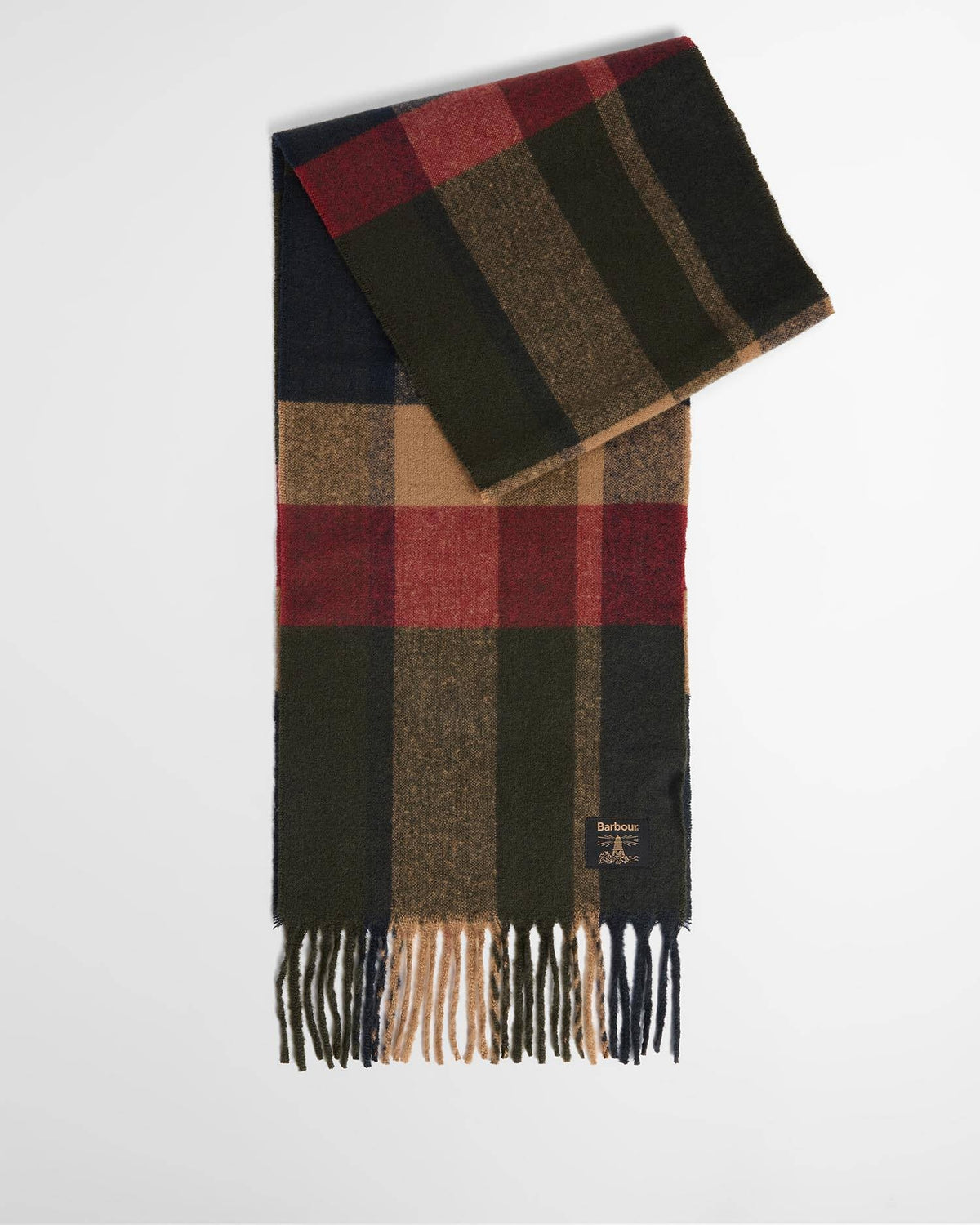 Barbour Westerdale Tartan Scarf - Green, Blue & Beige Tartan