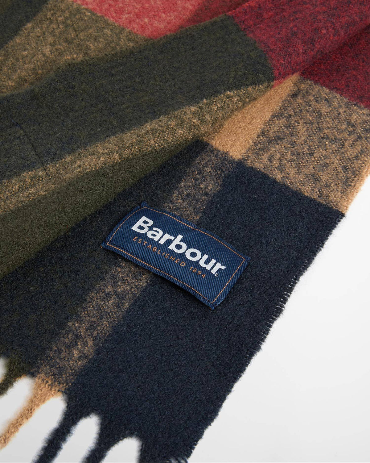 Barbour Westerdale Tartan Scarf - Green, Blue & Beige Tartan