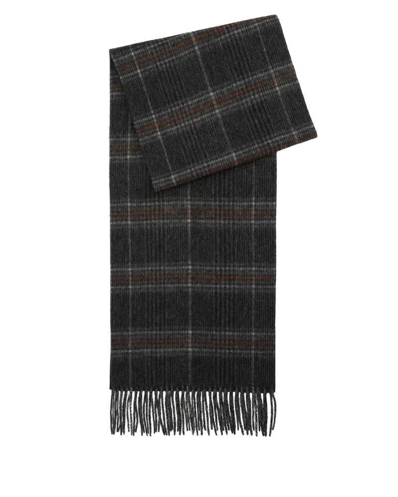 Barbour Marsden Reversible Lambswool Scarf - Grey/Navy