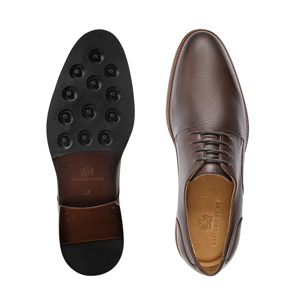Anatomic Salvatore Leather Brogue Shoe - Coffee