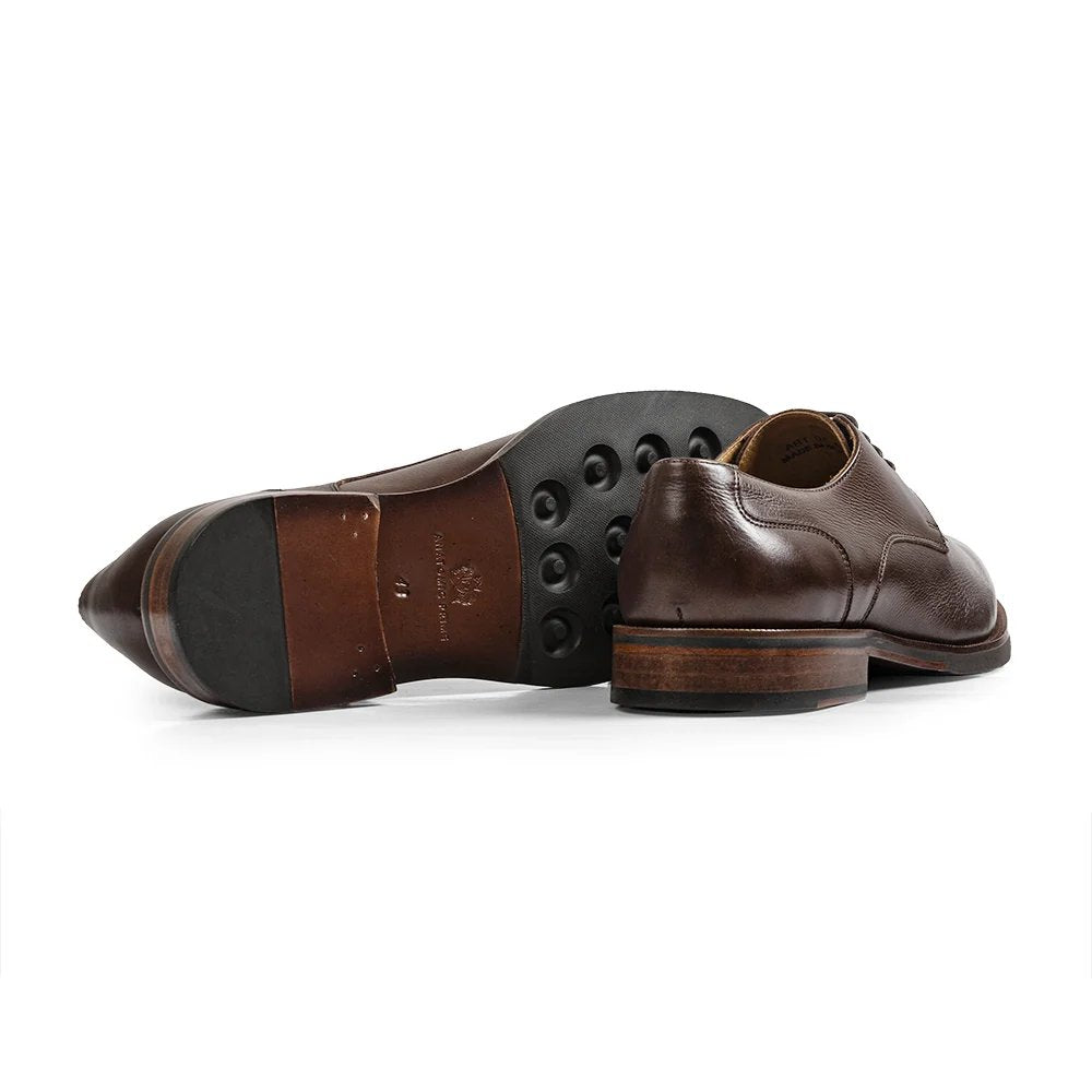 Anatomic Salvatore Leather Brogue Shoe - Coffee