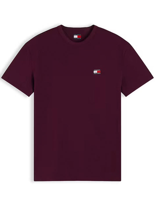 Tommy Jeans Tommy Badge Crew Neck T-Shirt – Berry