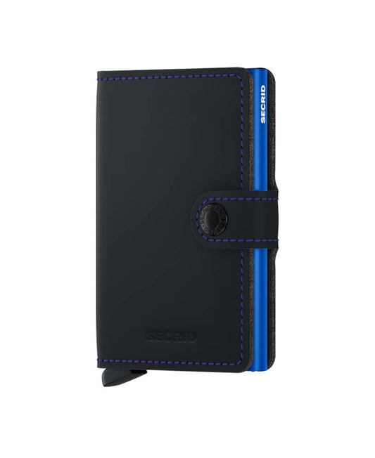 Secrid Matte Miniwallet - Black & Blue