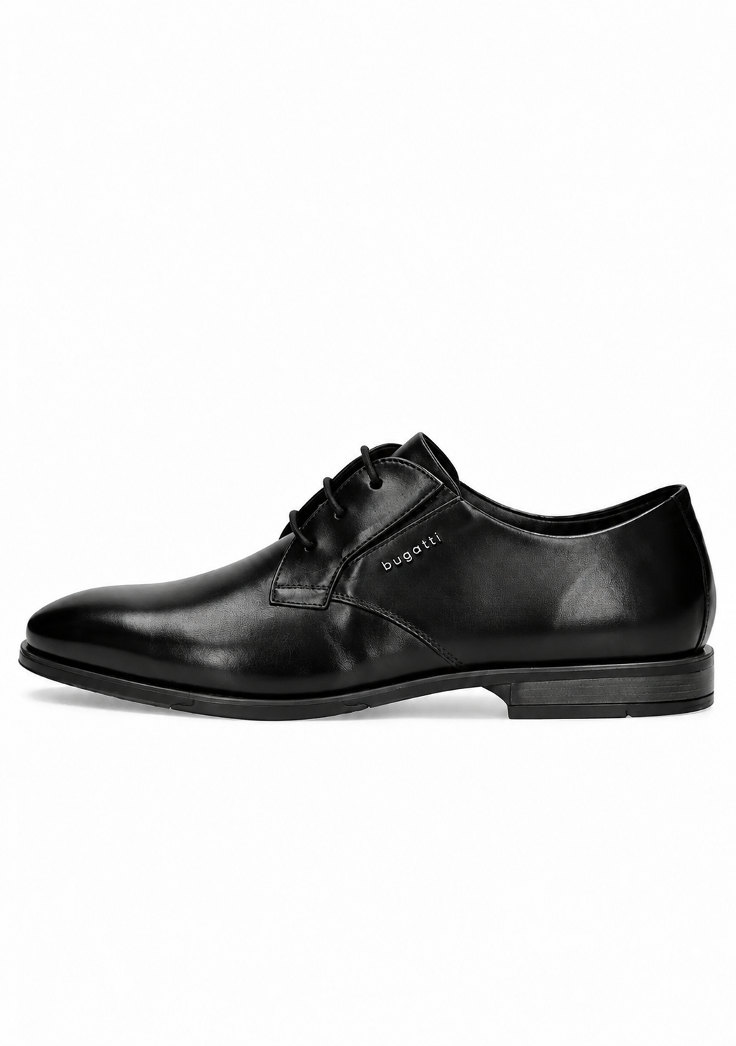 Bugatti Lace Up Leather Derby Shoe in Black with Comfort Width