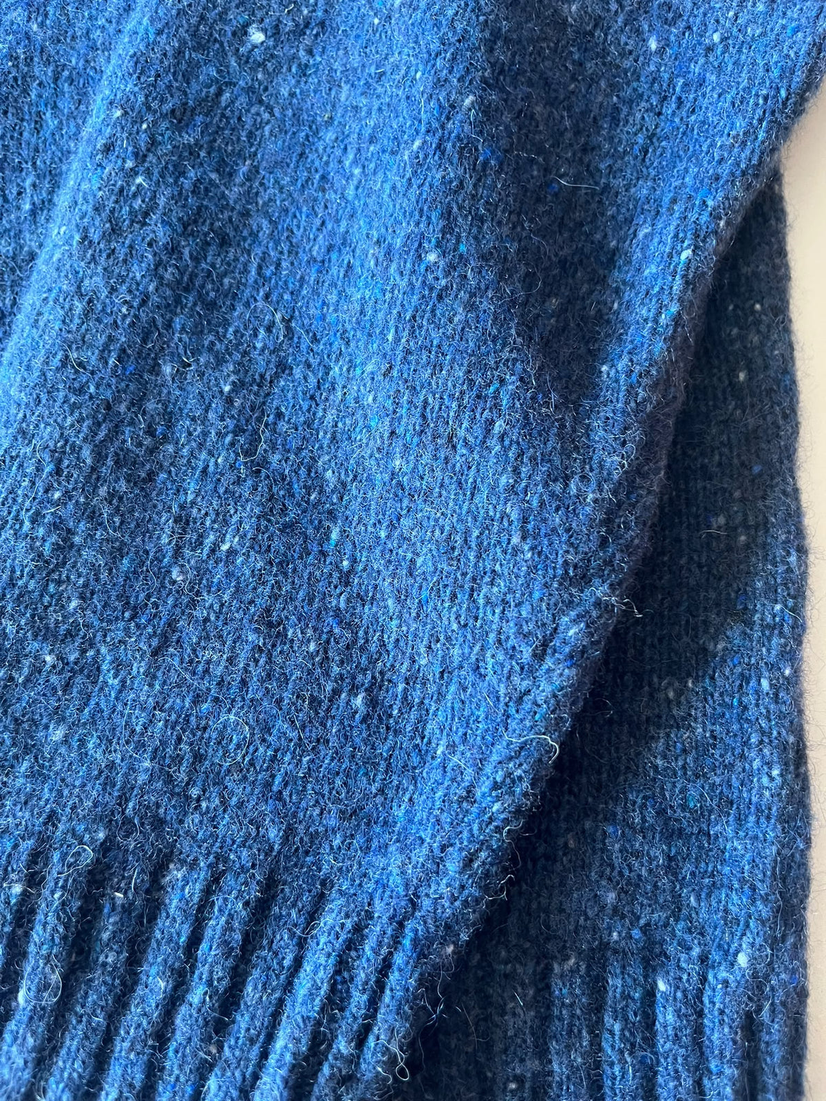 Wool & Co Four-Button High-Neck Sweater – Blue