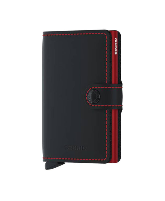 Secrid Matte Miniwallet - Black & Red