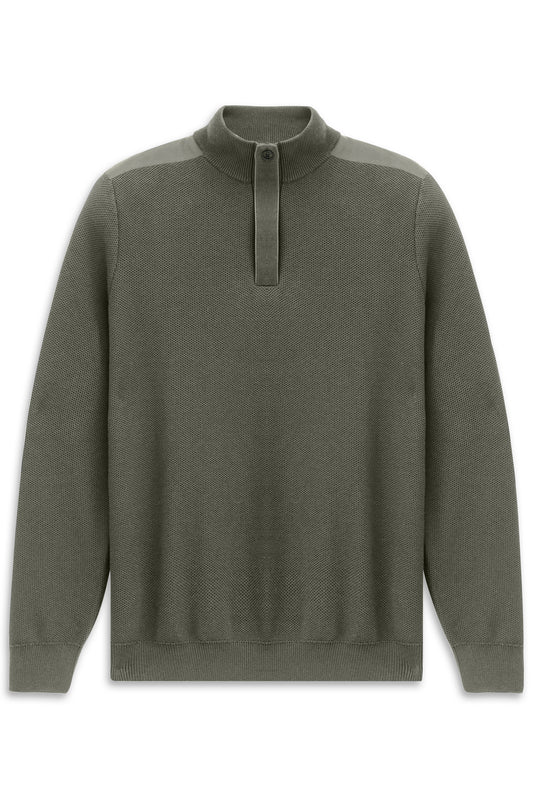 Bugatti Cotton Knitted Half Zip