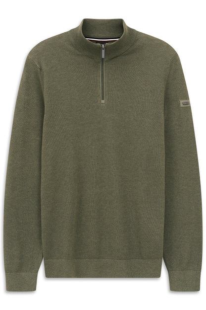 Bugatti Structured Cotton Half Zip
