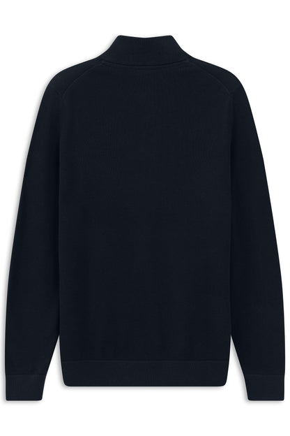 Bugatti Structured Cotton Half Zip