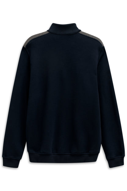 Bugatti 2-Tone Half Zip with Pocket