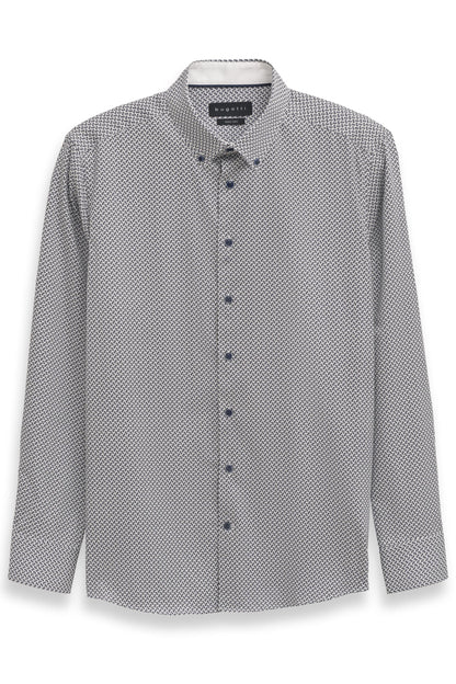 Bugatti Long Sleeve Casual Print Shirt