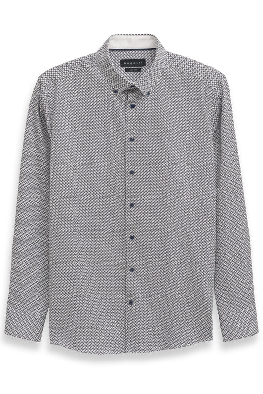 Bugatti Long Sleeve Casual Print Shirt