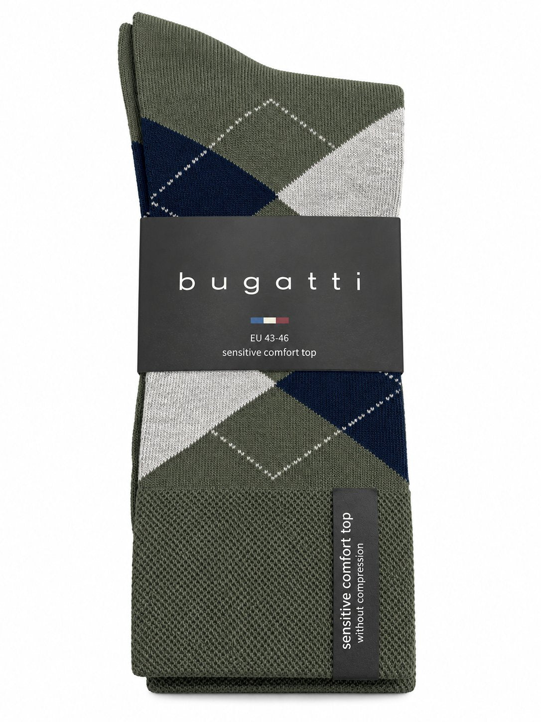 Bugatti 2 Pack Argyle Socks – Forest Green