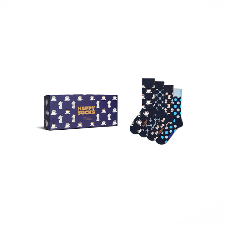 Happy Socks 4-Pack Coffee Socks Gift Set