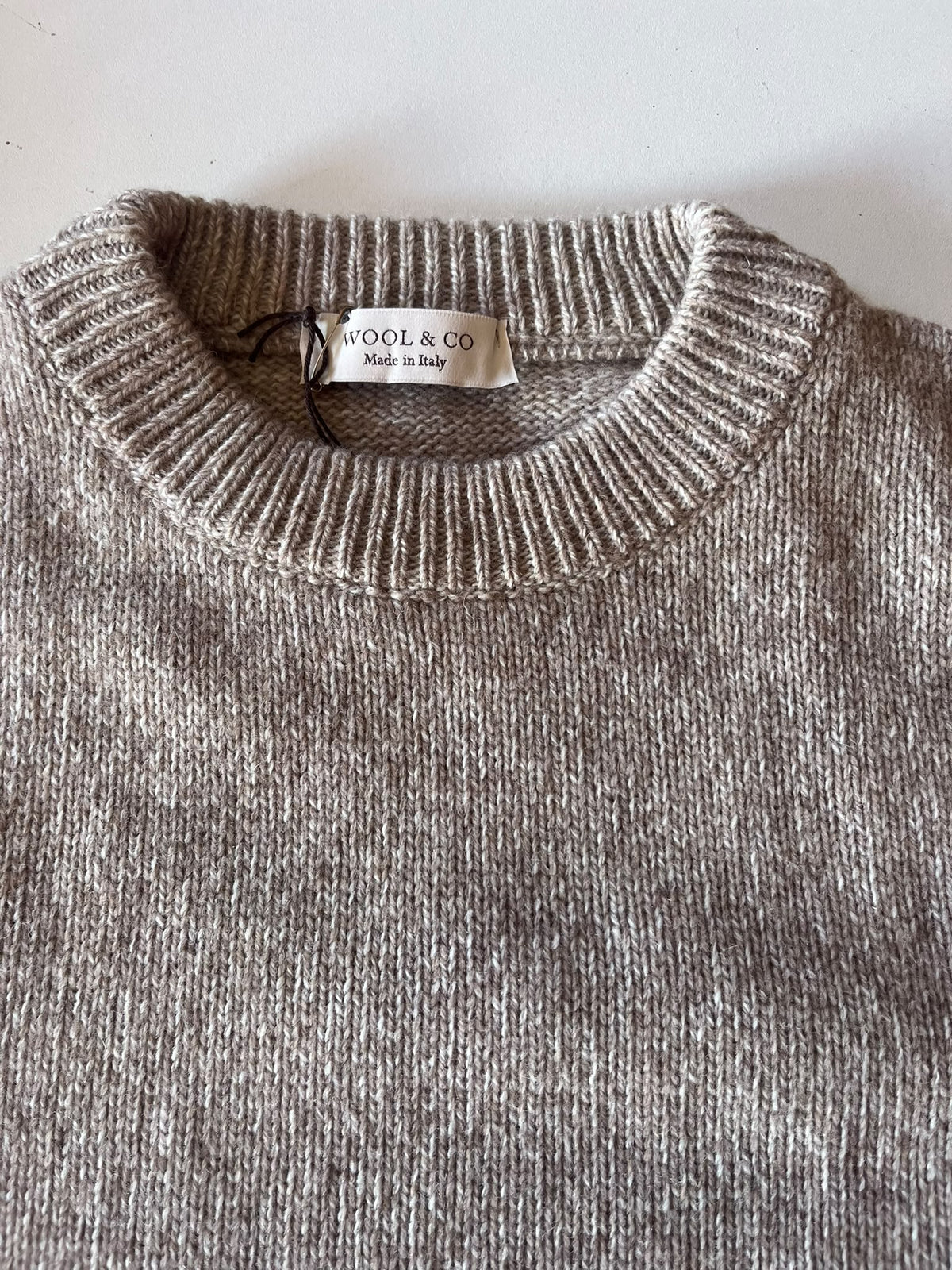 Wool & Co Soft Wool Crew-Neck Sweater – Beige