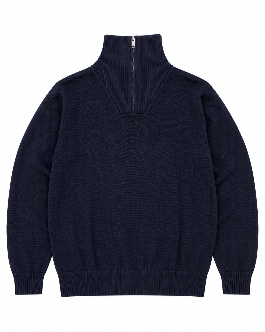 Daniele Fiesoli Wool Blend Funnel Neck Jumper - Navy