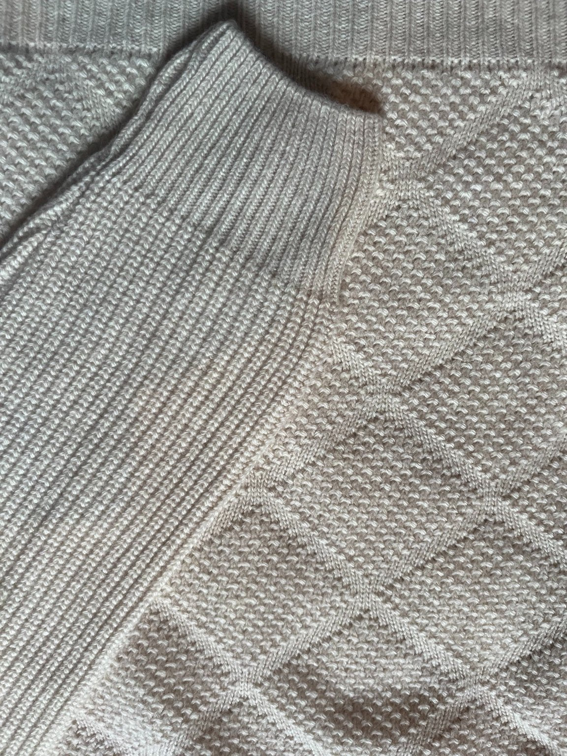 Daniele Fiesoli Merino Wool Diamond Knit Jumper – Ecru