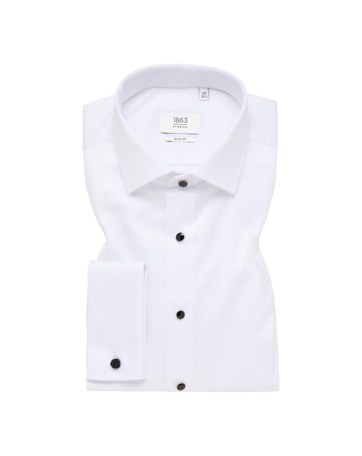 Eterna Slim Fit Twill Double Cuff Shirt