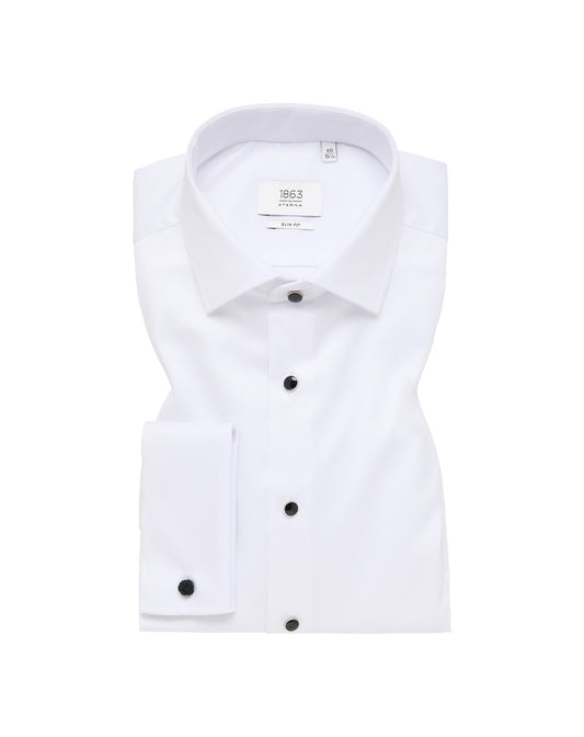 Eterna Slim Fit Twill Double Cuff Shirt