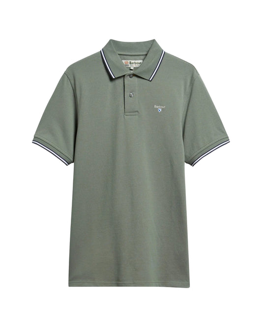 Barbour Fielding Tailored Short-Sleeved Polo Shirt - Agave Green