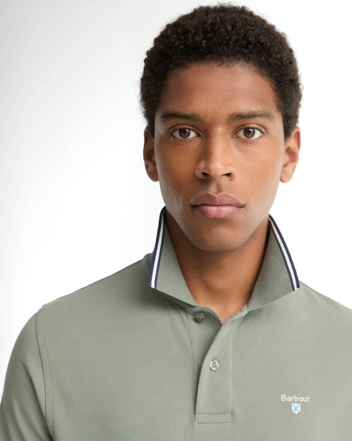 Barbour Fielding Tailored Short-Sleeved Polo Shirt - Agave Green