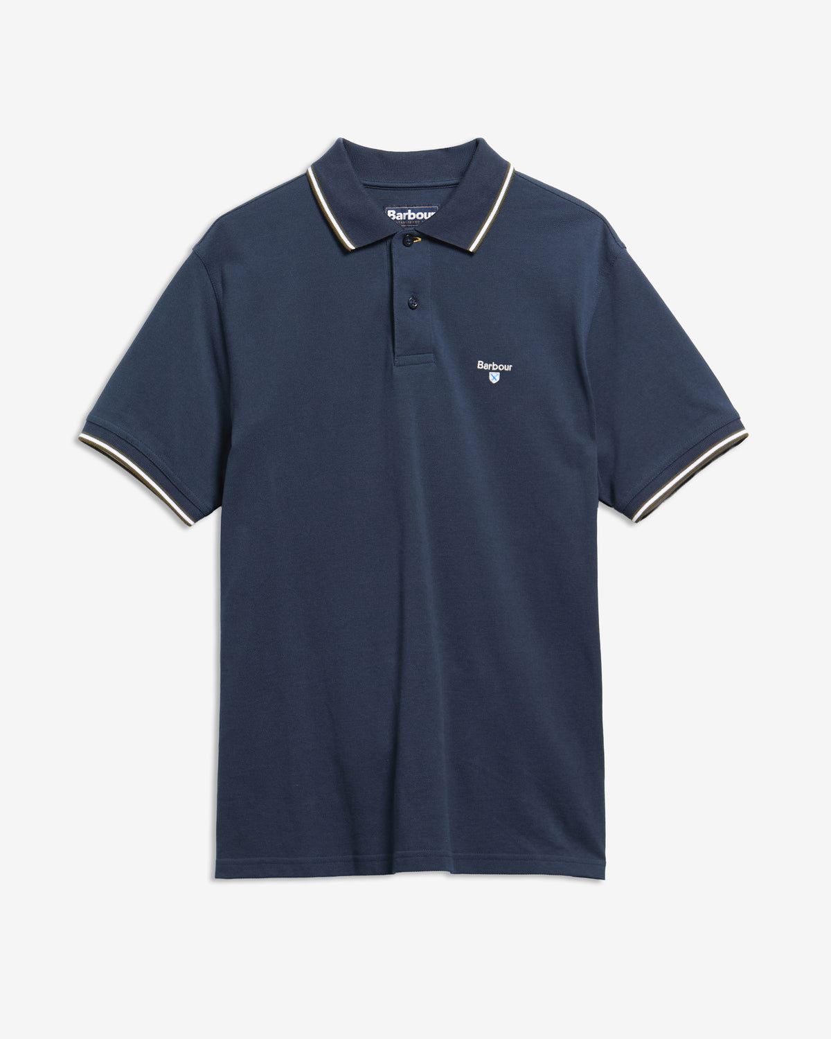 Barbour Fielding Tailored Short-Sleeved Polo Shirt - Navy