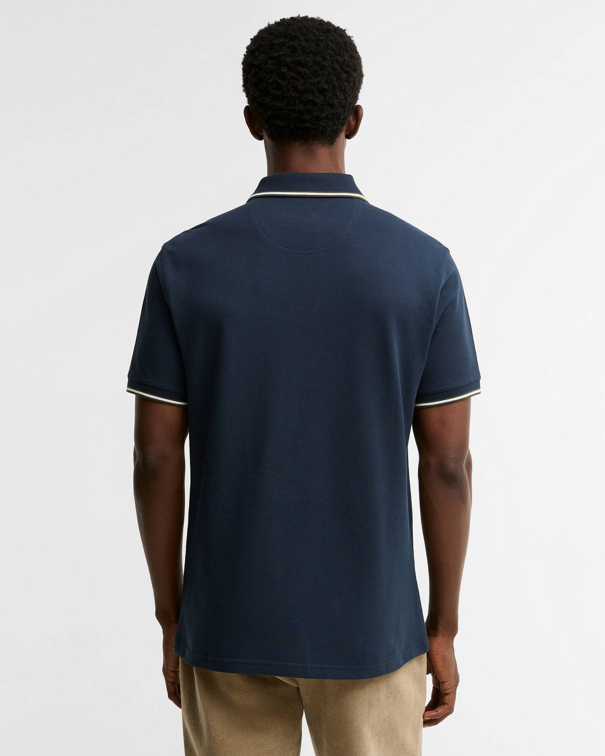 Barbour Fielding Tailored Short-Sleeved Polo Shirt - Navy