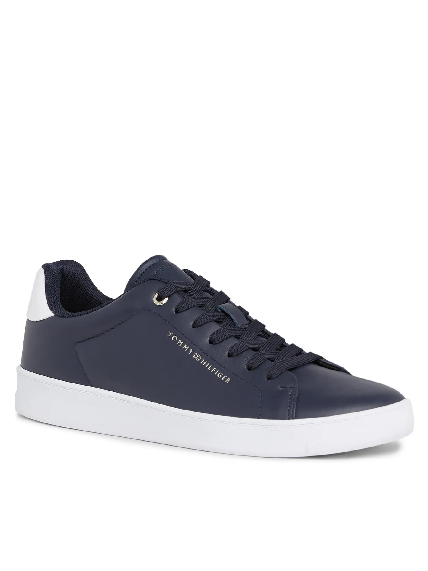 Tommy Hilfiger Contrast Heel Leather Cupsole Trainers
