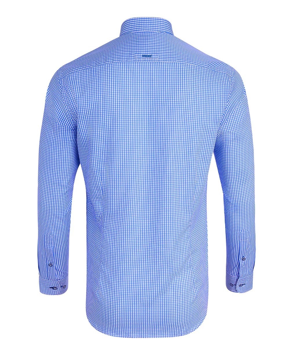 André Foyle Gingham Shirt – Blue