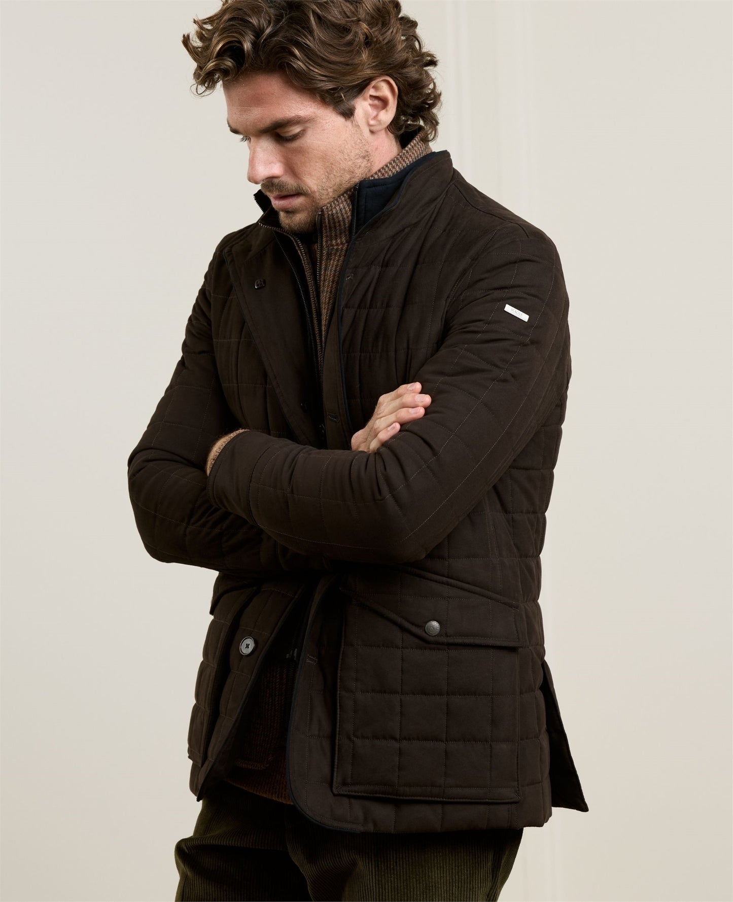 Glenveigh Quilted Jacket in Chocolate Brown