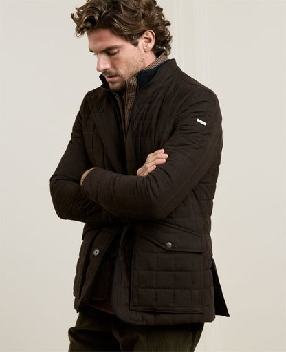 Glenveigh Quilted Jacket in Chocolate Brown