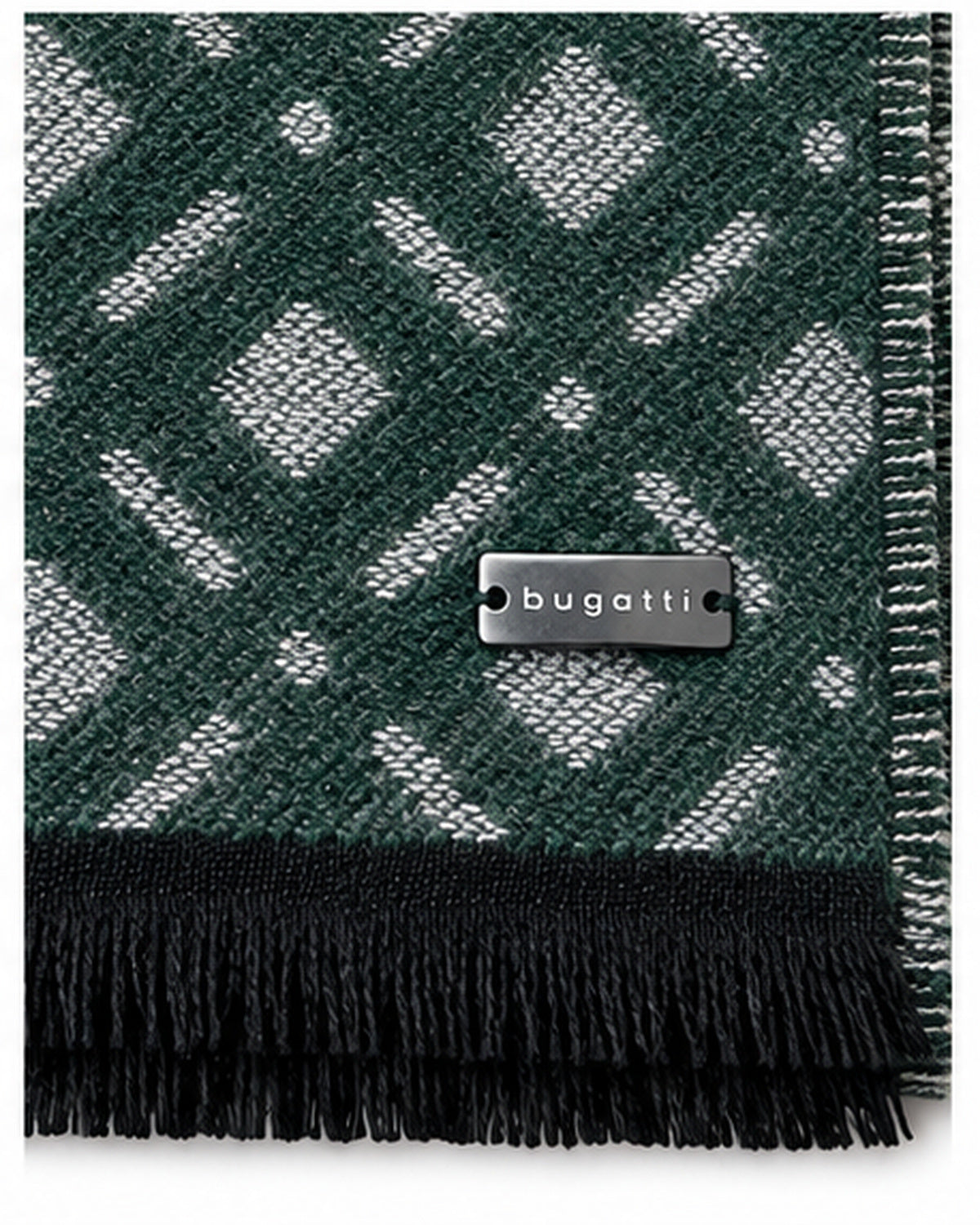Bugatti Geometric Pattern Scarf – Green