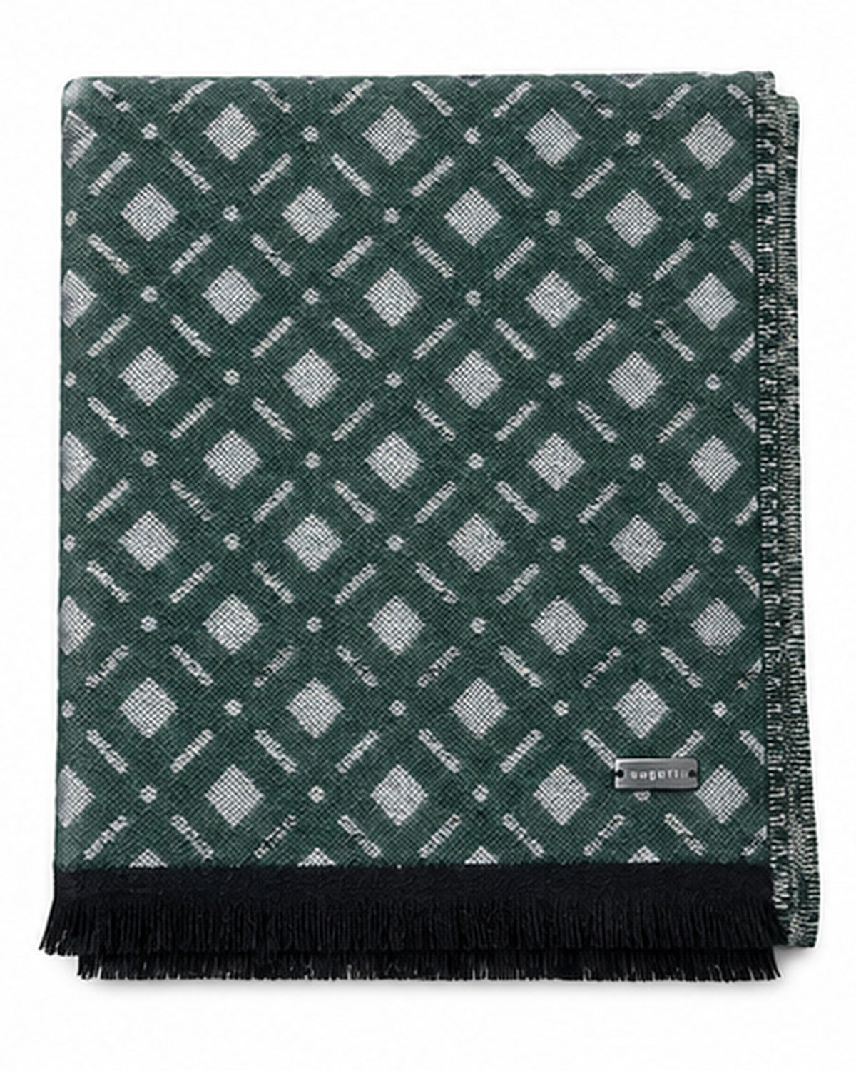 Bugatti Geometric Pattern Scarf – Green