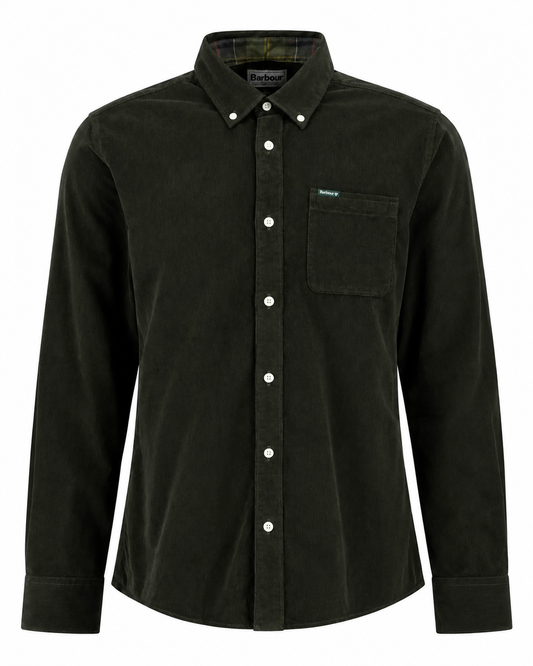 Barbour Ramsey Tailored Cord Shirt - Forest