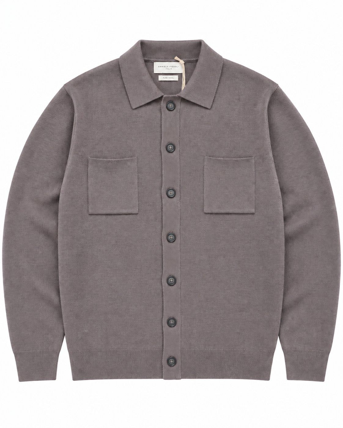 Daniele Fiesoli Pure Wool Knitted Overshirt – Grey