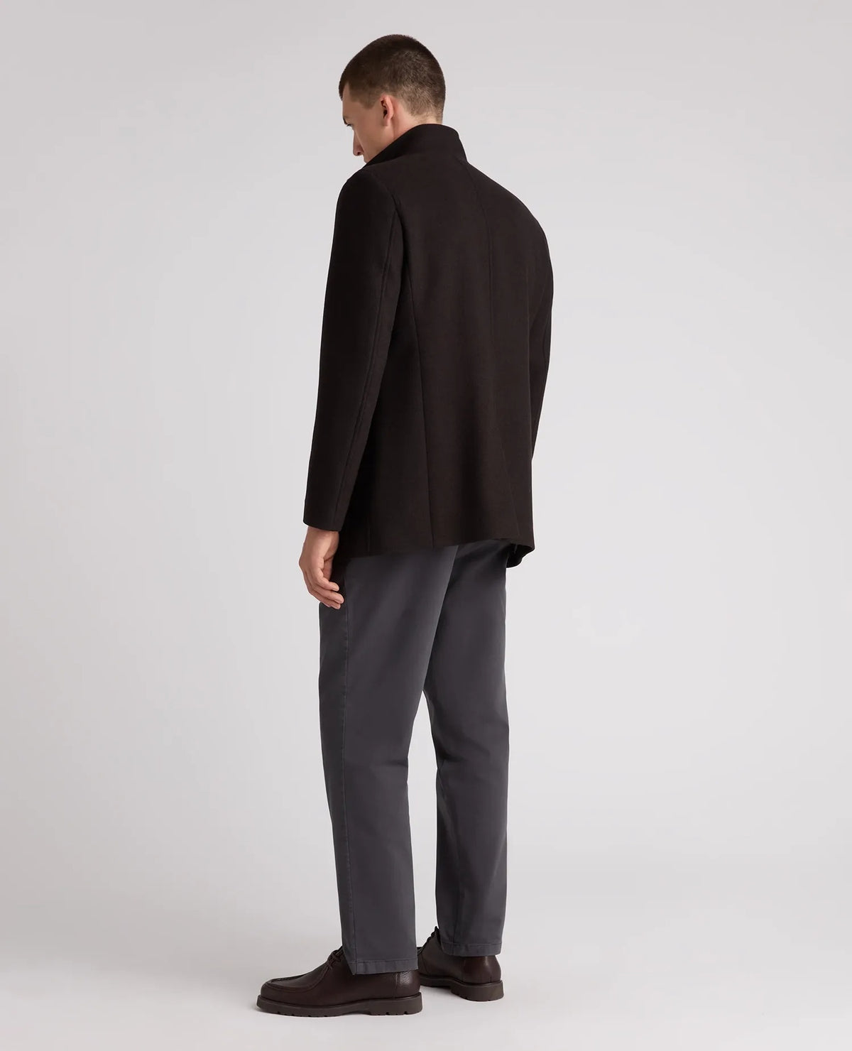 Remus Uomo Jonah Overcoat – Dark Brown