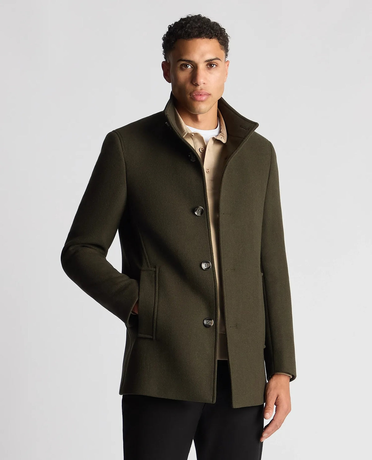 Remus Uomo Jonah Overcoat – Green