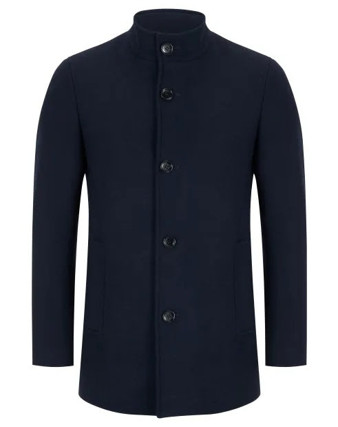 Remus Uomo Jonah Overcoat – Navy