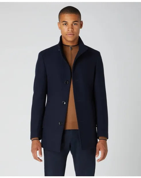 Remus Uomo Jonah Overcoat – Navy