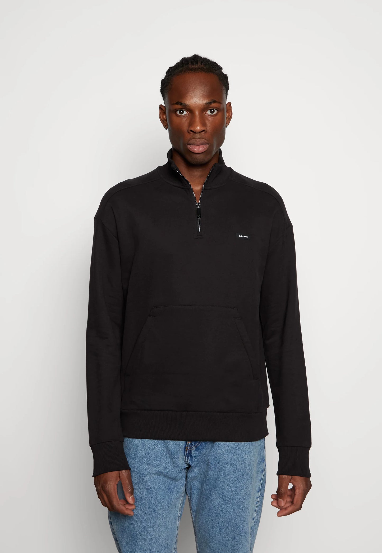 Calvin Klein Box Logo Quarter Zip Sweatshirt