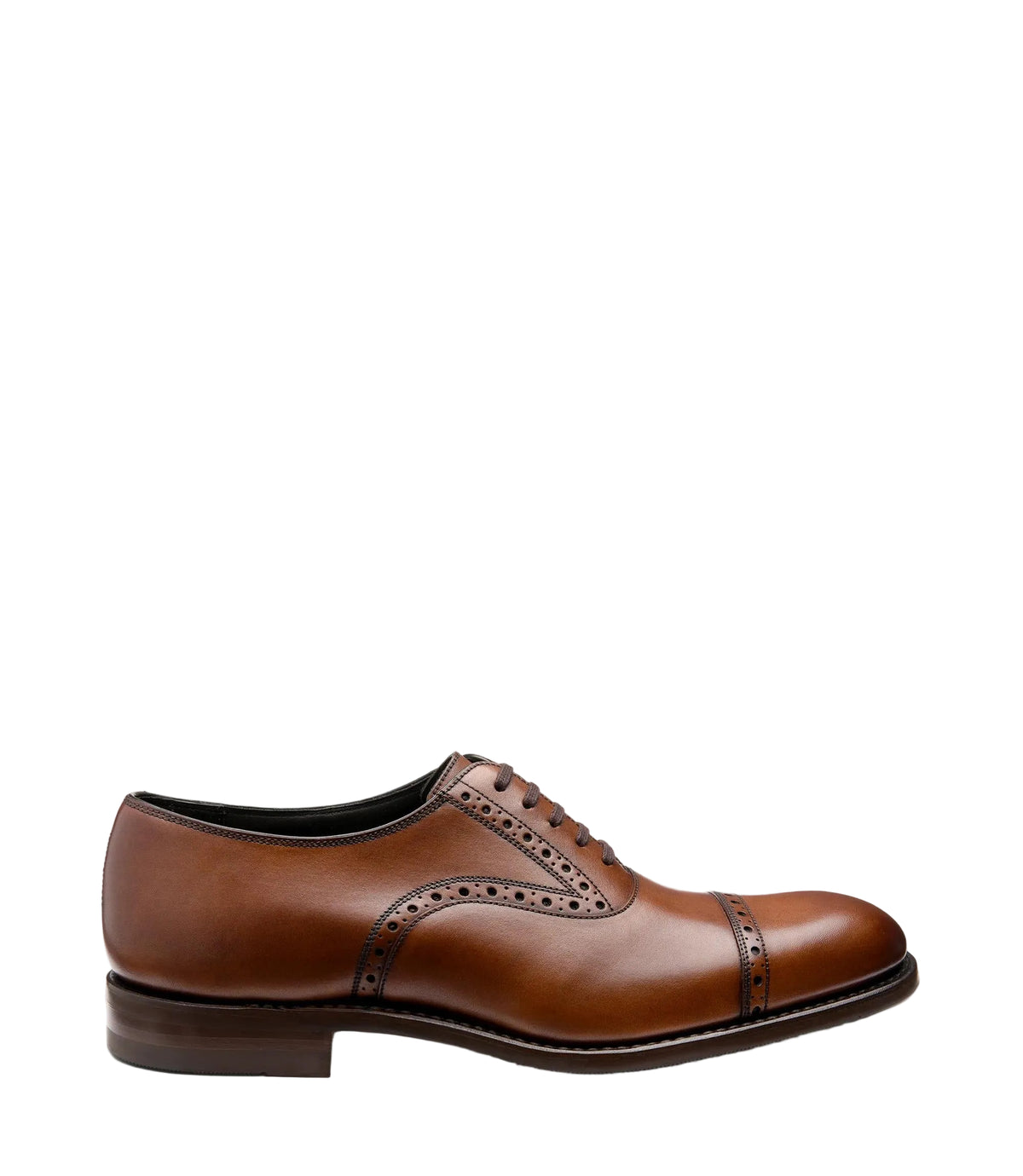 Loake Keller Semi Brogue Shoes - Cedar Brown