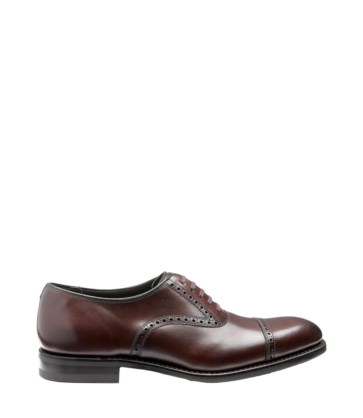 Loake Keller Semi Brogue Shoes - Dark Brown