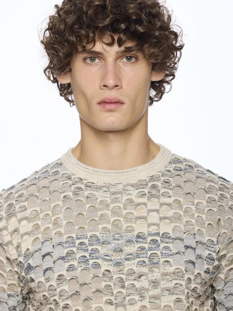 Multicolored Geometric Patterned Sweater