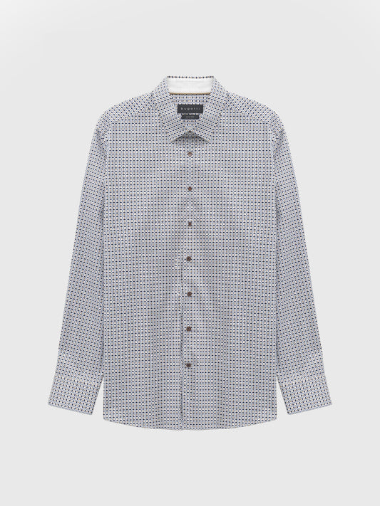 Bugatti Long Sleeve Casual Print Shirt