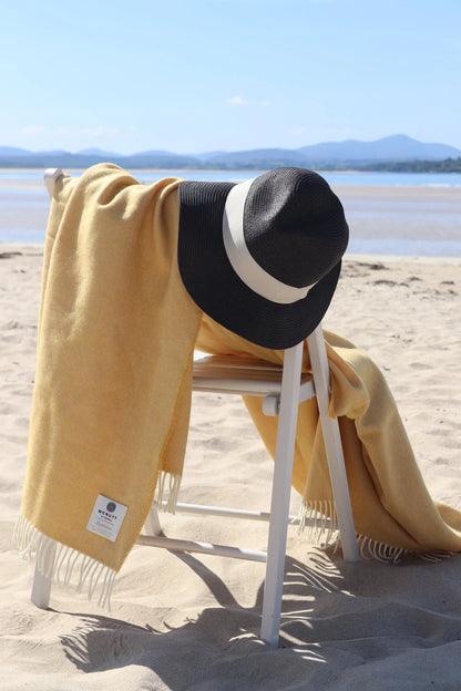 Lemon Herringbone Throw